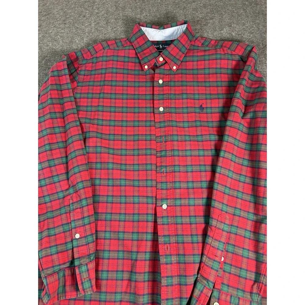 Polo Ralph Lauren Shirt Xl Multi Plaid Multi Color Classic Fit Long Sleeve‎